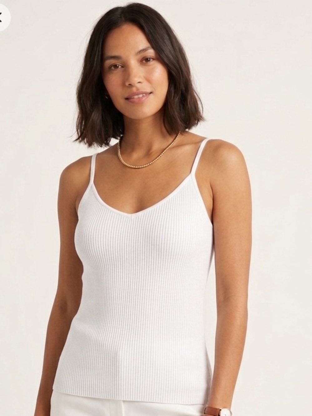 White Spaghetti Strap Tank Top